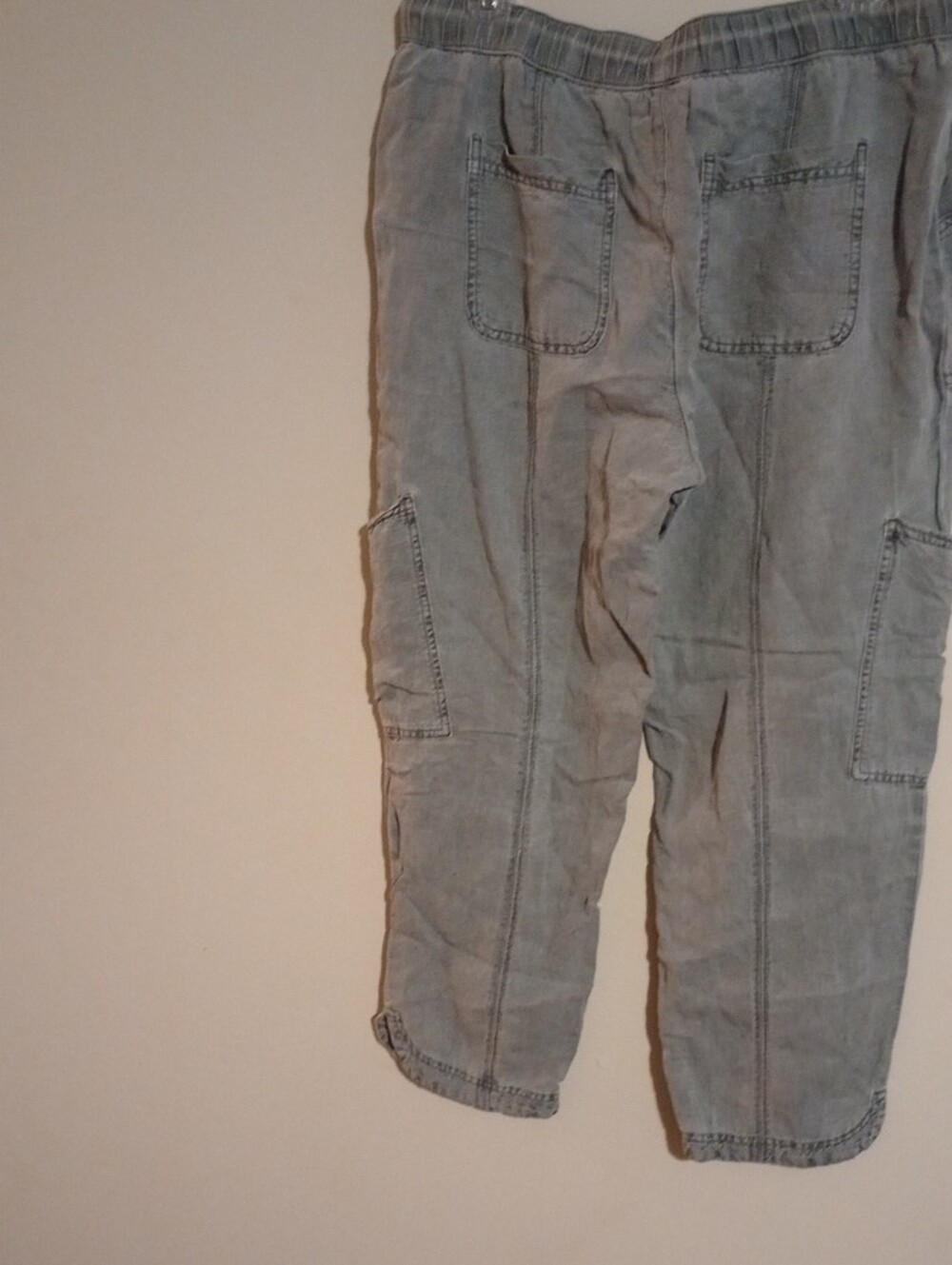 C&C California Light Gray Washed Cargo Drawstring Cargo Pants - Picture 4 of 7